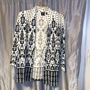 Rafaella black and white cardigan